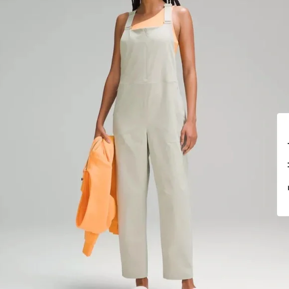 ❤️ Lululemon WovenAir Overalls Size 8 Raw Linen NWT